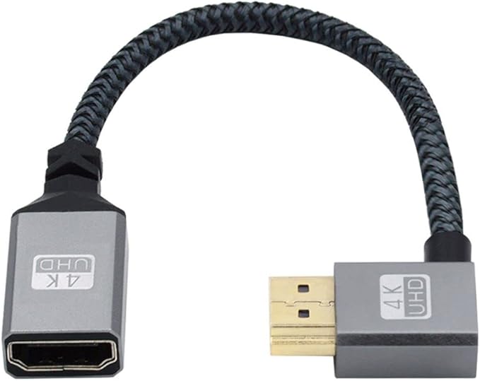 chenyang HDMI 1.4 Cable,HDMI Type A Male to Female Extension Cable Connector 90 Degree Left Angled