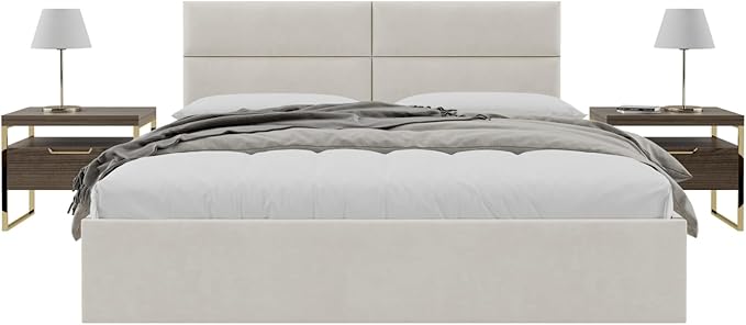 Vänt Upholstered Wall Panels - King/Cal King Size Wall Mounted Headboards - Micro Suede Neutral Sand - Twin/King - Set of 4 Panels (Each Individual Panel 39"x11.5")
