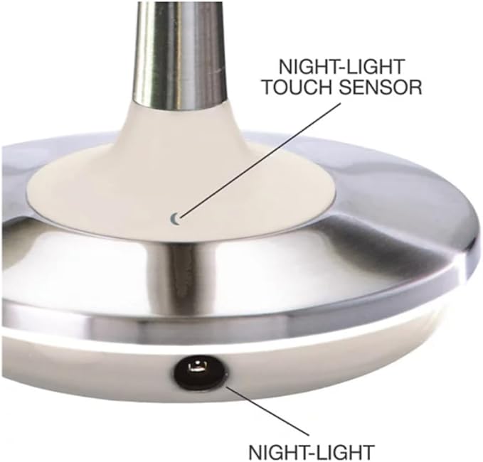 Brookstone Cordless Illuminated Makeup Mirror Silver