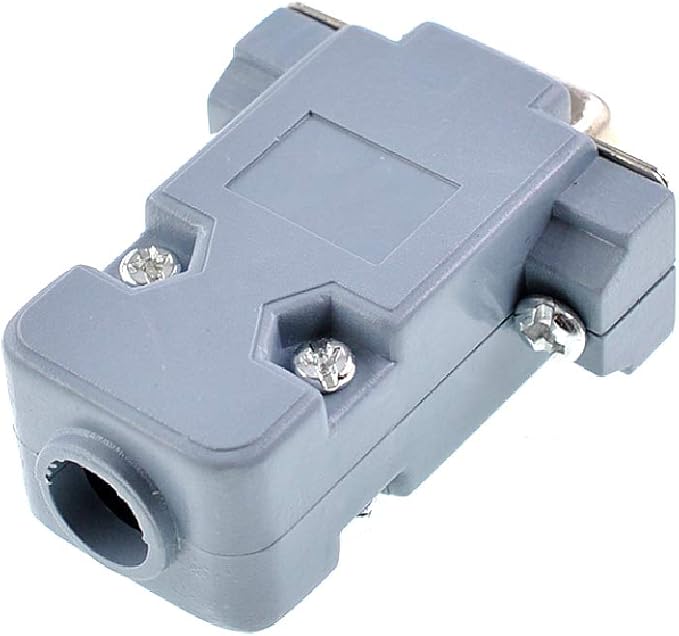 Oiyagai 10Pcs DB9 Male Connector Set, Solder Type, Plastic 9 Pins D-Sub Adapter with Hood for Serial Port