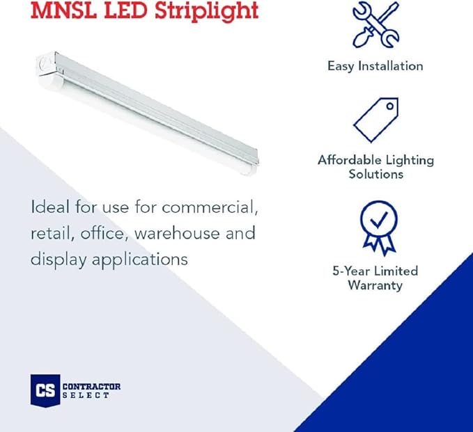 Lithonia Lighting MNSL L96 2LL MVOLT 40K 80CRI PLT98 White LED Strip Light, MVOLT, 8-Foot (98 Count), 2-Light