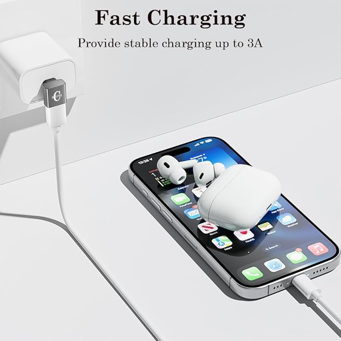 10Gbps USB C to USB Adapter (2 Pack), Up and Down 90 Degree Right Angle USB C Male to USB A 3.2 Female Converter for iPhone 16 15 Series, iPad, MacBook and More