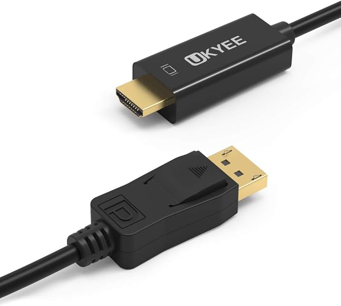 DP to HDMI Cable 3ft 10-Pack,Displayport to HDMI Cord 3 Feet 2-Pack,Display Port to HDMI Adapter Male to Male Cord Converter for PCs to HDTV, Monitor, Projector.