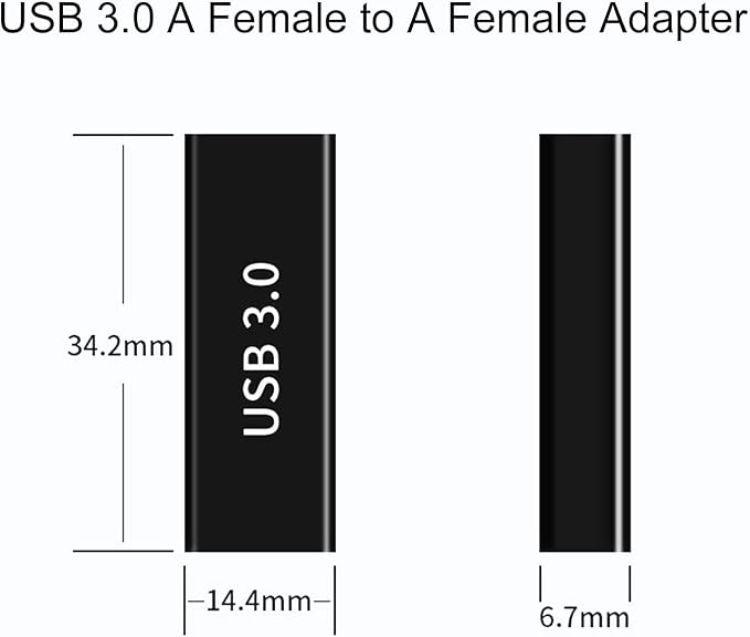 AreMe 3 Pack USB 3.0 Adapter, USB-A Male to Female, Male to Male and Female to Female Extension Coupler Converter Extender Connector
