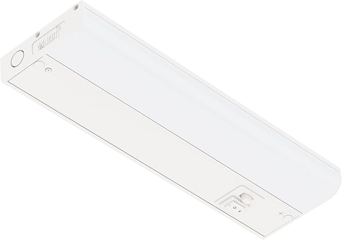 GETINLIGHT 12-inch Hardwired Only 3 Color LED Under Cabinet Lighting, Selectable 3000K/4000K/5000K, Dimmable, Matte White Finished, ETL Listed, IN-0201-11-WH-345K