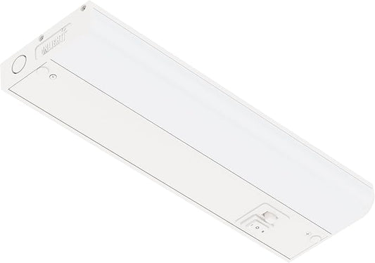 GETINLIGHT 12-inch Hardwired Only 3 Color LED Under Cabinet Lighting, Selectable 3000K/4000K/5000K, Dimmable, Matte White Finished, ETL Listed, IN-0201-11-WH-345K
