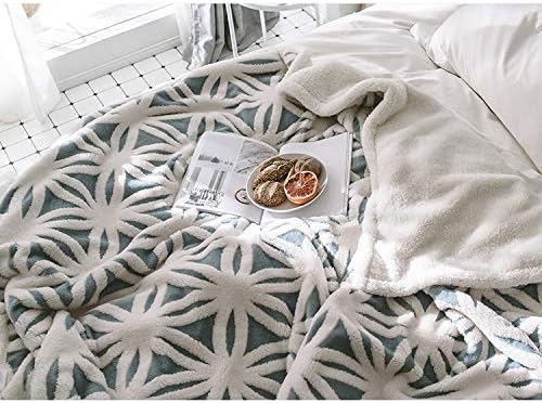 LOMAO Sherpa Fleece Blanket Fuzzy Soft Throw Blanket Dual Sided Blanket for Couch Sofa Bed (Light Blue, 90''x110'')