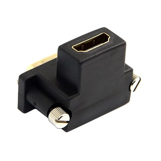 cablecc 90 Degree Down Angled DVI Male to HDMI Female Adapter for Computer & HDTV & Graphics Card