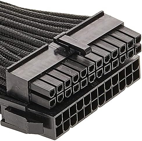 Silverstone Tek Sleeved Extension Power Supply Cable with 1 x Motherboard 24-Pin Connector (PP07-MBB)