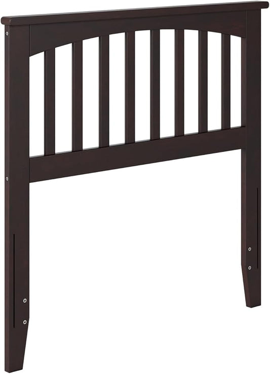 AFI, Mission Twin Solid Wood Headboard with Attachable Charger, Espresso