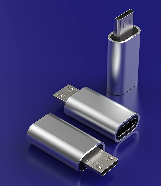 Lightning Female to Micro USB Male Adapter(3Pack)Android Converter for Ipad compatible for Samsung Galaxy S7 S6 Edge LG Charge Data Sync Charging Connector Port for iPhone 14 Pro Max 7 8 X Mini Cable