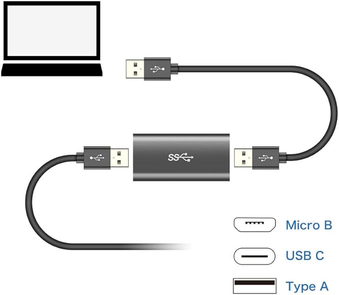 [2-Pack] Aluminum Type A Female to Female -Connector Converter,USB 3.0 Coupler Adapter (Grey)
