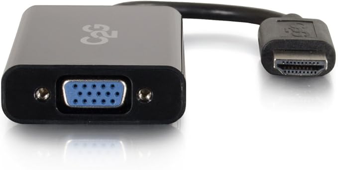 C2G VGA to HDMI, HDMI Adapter, Stereo Audio Adapter, Black, Cables to Go 41351