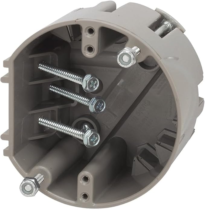 Southwire Electrical Box for Ceiling Fan, Light Fixture, 50lb Ceiling Fan and 75lb Light Fixture Support, Depth Adjustable, Gray, MSBFAN