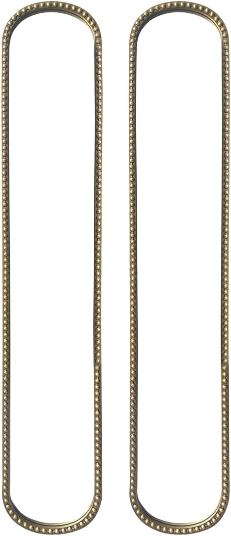 Long Skinny Mirror for Wall,Gold Narrow Oval Mirror for Entryway Bath,Metal Frame with Gold Decor Mirrors,7.9X 44 2-Pack