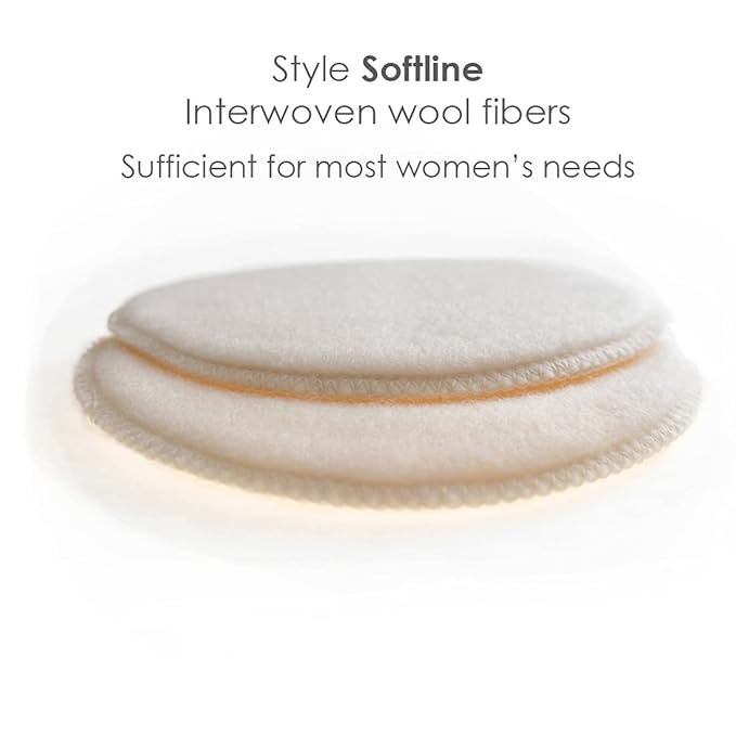 Merino Wool Nursing Pads, Style Softline, Regular Thickness, 5 in. Diameter
