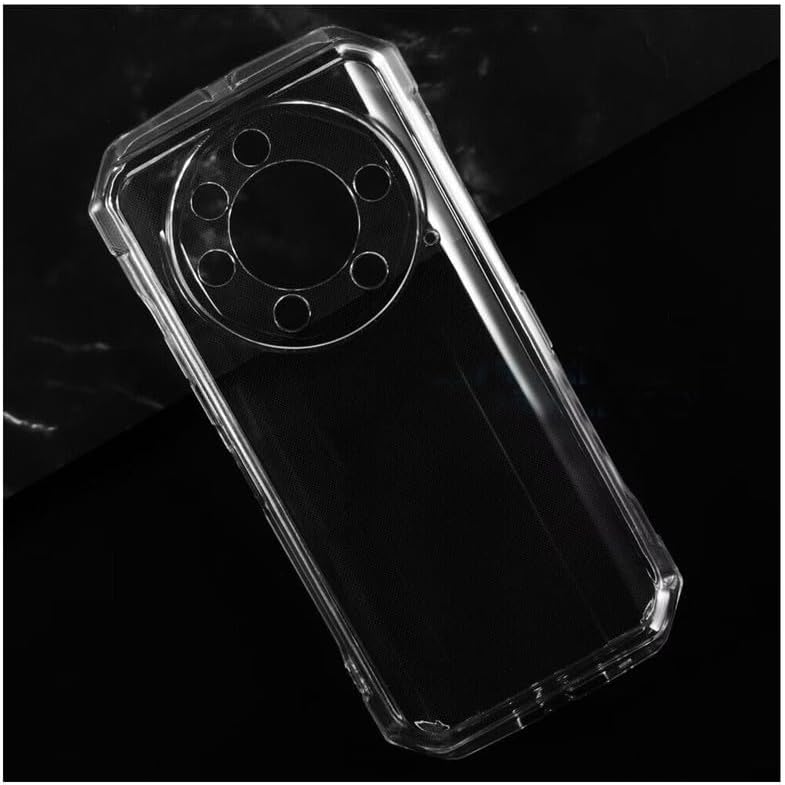 Doogee S110 (6.58") 4 Pack Tempered Glass Screen Protector & Clear Soft Silicone TPU Bumper Case - 9H Hardness