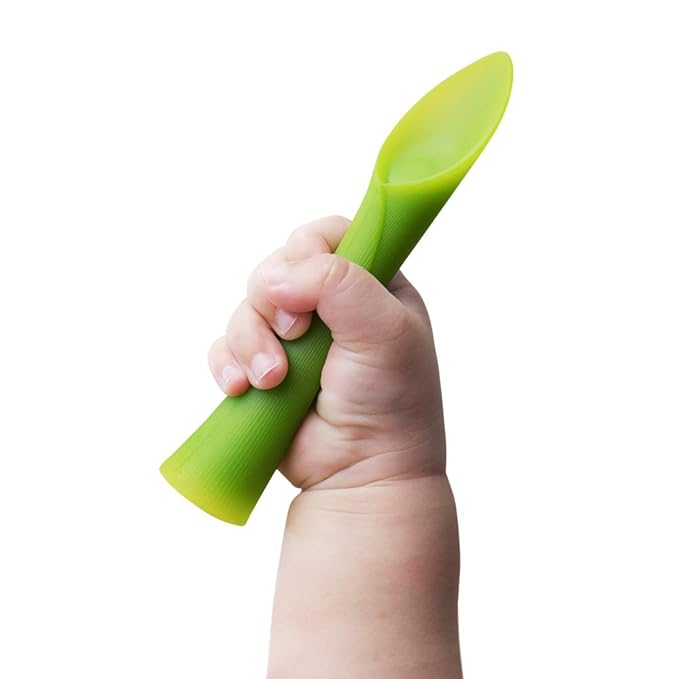 Olababy 2 Piece Baby Led Weaning Advanced Feeding Set, Includes Training Spoon and Steambowl