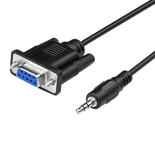 3.5mm to RS232 Serial Adapter, 1/8 inch Male Plug to DB9 9 Pin Female Serial Converter Cable 1.8M/6Feet (3.5mm to DB9 Female)