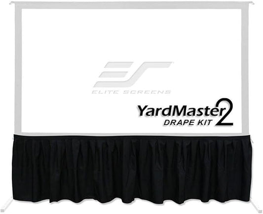 Elite Screens Projector Projection Screen Drape Kit Accessory Uniquely Designed for Yard Master 2/ Yard Master 2 WraithVeil® Dual Series 90″-135″ Models - Black Skirt, ZOMS2-DK