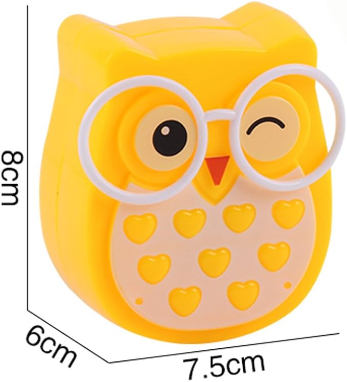 2 PCS Owl LED Plug in Night Light for Kids- Wall Lamp Take Good Care Children Sleep Light Sensor Auto Controlled Nightlights for Baby Nursing (Yellow+Green)