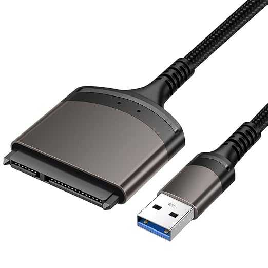 NFHK 5Gbps USB 3.0 Type-A to SATA 22 Pin Adapter Cable for 2.5" Hard Disk Driver SSD