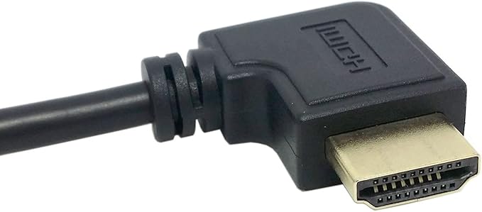 chenyang Right Angled 90 Degree Connector HDMI 1.4 with Ethernet & 3D Type A Male to A Female Extension Cable 0.5m