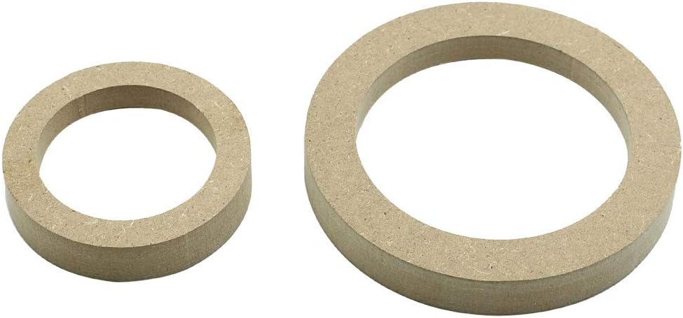 X AUTOHAUX Car Speaker Spacer Stereo Mount Adapter Ring Bracket, Wooden, 4pcs, 3inch 2inch ID