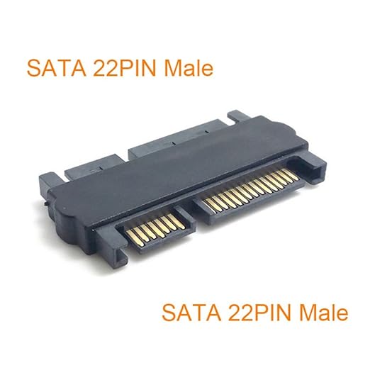 chenyang CY 3.5 & 2.5inch SATA 22Pin 7+15 Male to SATA 22P 7+15 Male Extension convertor Straight Adapter