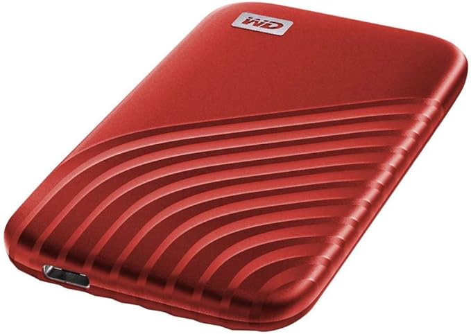 WD 1TB My Passport SSD Portable External Solid State Drive, Red, Sturdy and Blazing Fast, Password Protection with Hardware Encryption - WDBAGF0010BRD-WESN