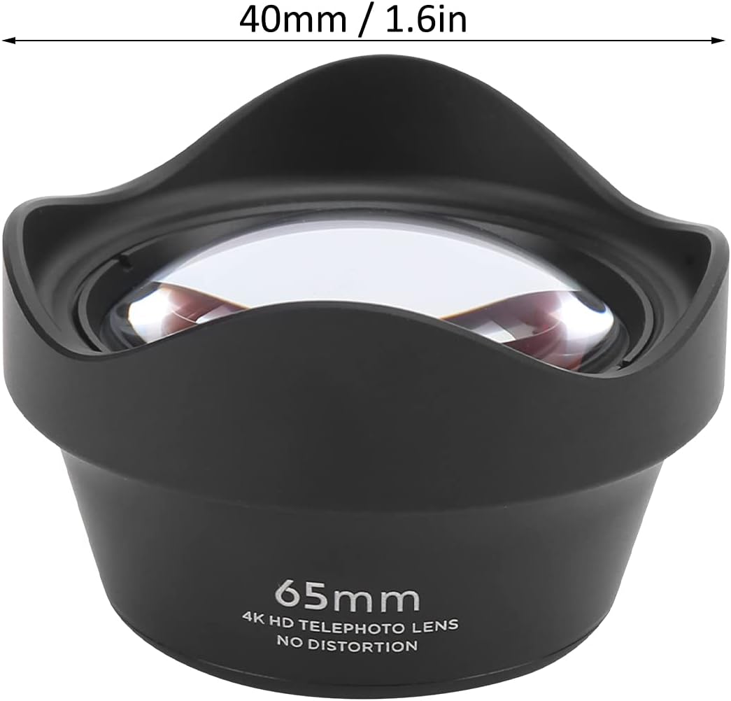 Phone Camera Lens, 65mm Telephoto Portrait Lens Kit for Phones/iOS Pad Smartphones, Professional Attachment