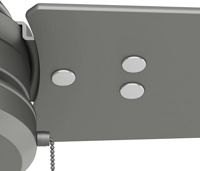Hunter 52 inch Outdoor or Indoor Ceiling Fan No Light - Silver Ceiling Fan without Light, For Patio, Porch, Garage, or Living Room, Standard Mount, 3 Blades, Pull Chain - Cassius 59262, Matte Silver