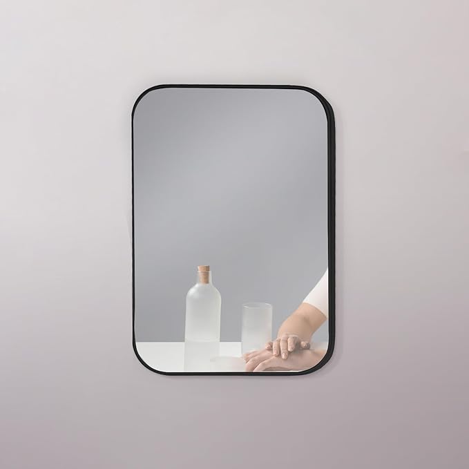 10Pcs Table Desk Vanity Makeup Mirror, 8-Inch Simple Portable Travel Mirror with Stand, Standing and Wall Hanging Dual-use Black
