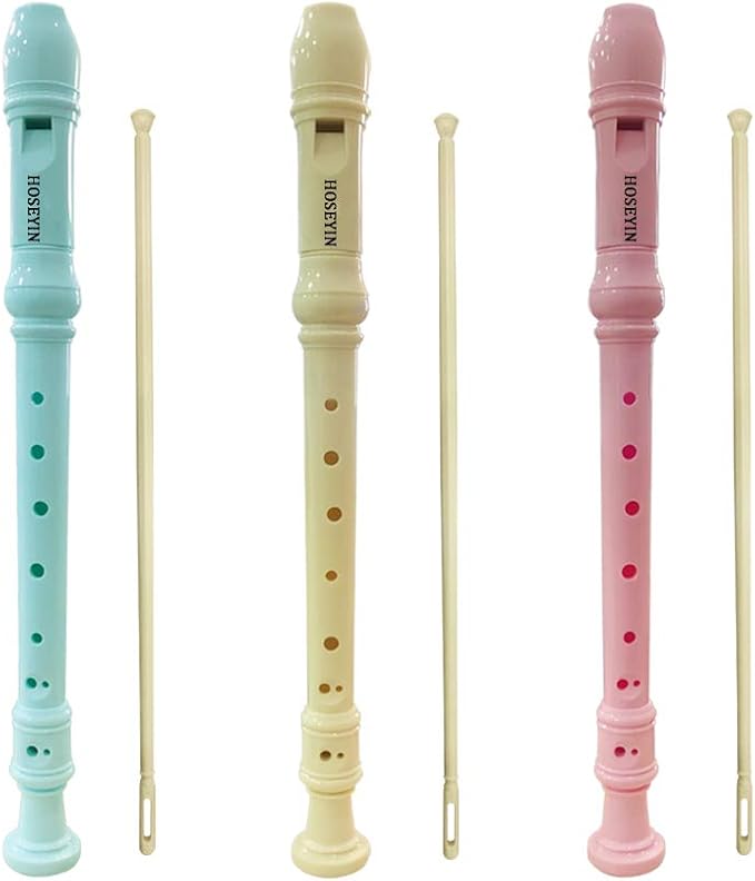 Soprano Recorder Baroque style German style C Key 8 Holes Soprano Recorder for Beginners Kids students(German, ivory white)