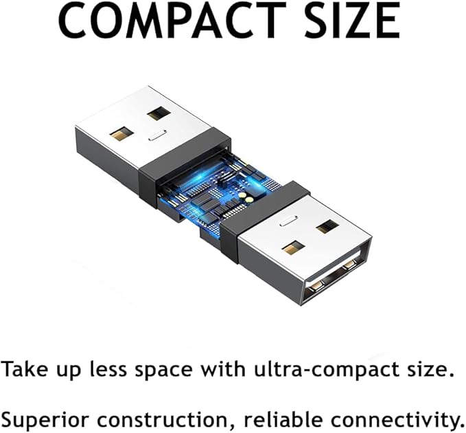 PENGLIN 2PCS USB 2.0 Panel Mount Coupler, USB Pass Through Connector, Female to Female Bulkhead Extension Adapter with Water/Dustcap