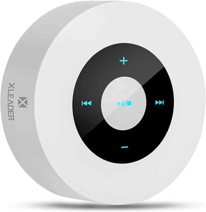 XLEADER SoundAngel A8 Bluetooth Speaker, White, 15h Music Playtime, Waterproof Case, 3.5mm Audio Cable, Micro USB Charging Cable