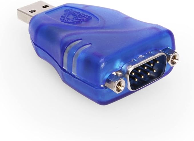 USBGear USB to RS-232 Serial Adapter - DB9 Male, FTDI Chipset, RX/TX Status LEDs, TAA Compliant (Made in Taiwan), Compatible with Windows & Mac