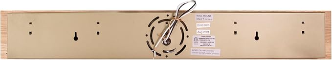 Design House 500215 5 Strip Light Contemporary Dimmable for Bathroom, Bedroom, Makeup Vanity, Honey Oak