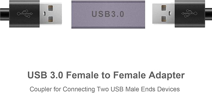 8Pack USB Female to Female Adapter for Connecting Two USB Male Ends Devices,Usba Extension Connector Compatible with MacBook Pro/Air, IPad Pro Google Pixel,Apple Etc.（Purple）