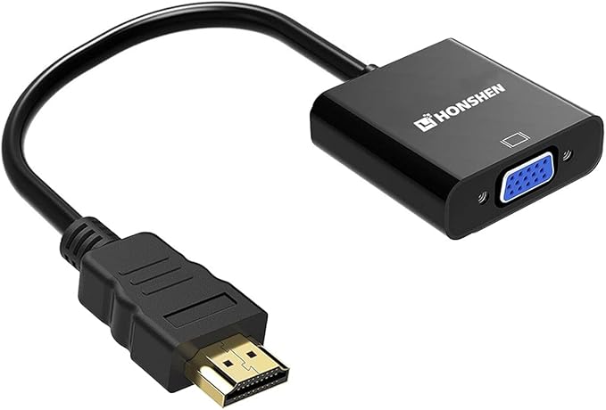 HDMI to VGA 1080P HDMI Male to VGA Female Video Converter Adapter Cable for PC Laptop HDTV Projectors and Other HDMI Input Devices