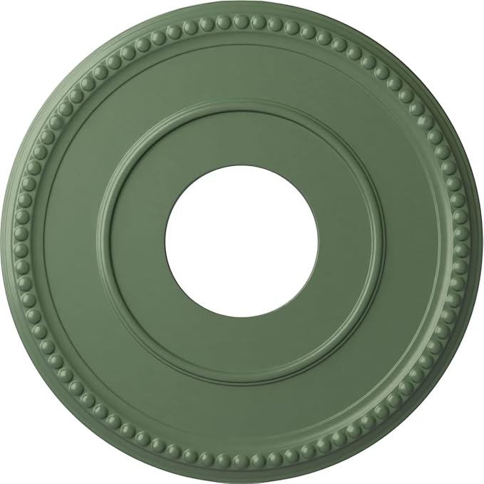 Ekena Millwork CM12BRAGF 12 1/2"OD x 3 7/8"ID x 3/4"P Bradford Ceiling Medallion, Athenian Green