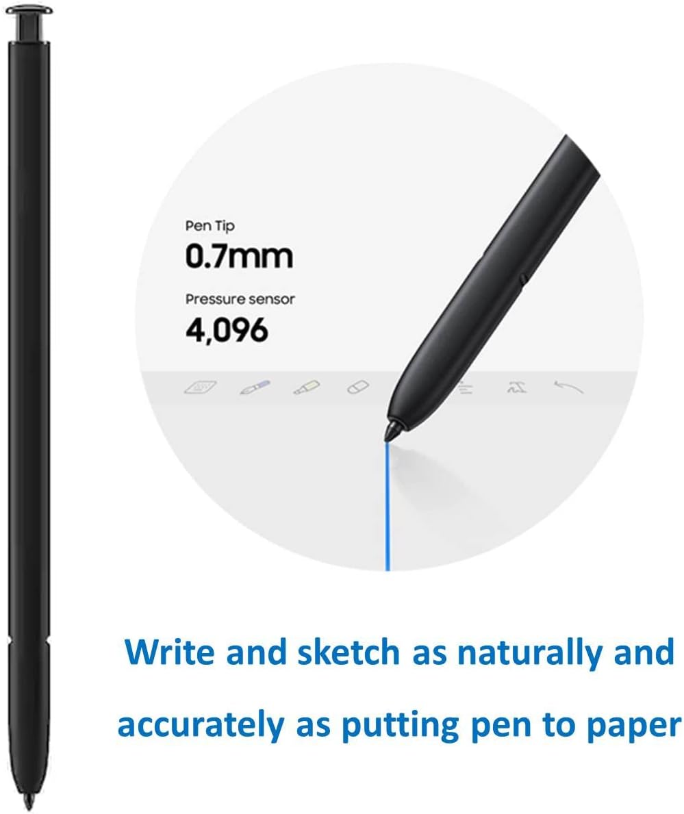 S23 Ultra S Pen with Bluetooth, 0.7mm Pen Tips, 4096 Pressure Sensor, Compatible with Galaxy S23 Ultra 5G