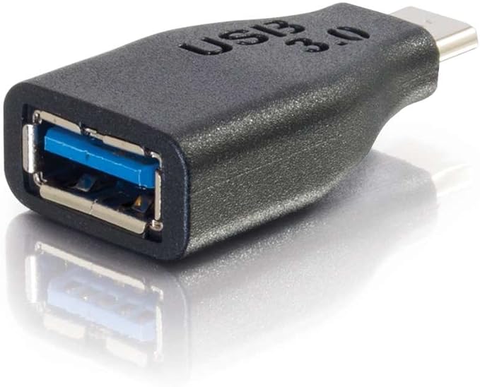 C2G 28868 USB 3.0 (USB 3.1 Gen 1) USB-C to USB-A Adapter Male/Female Thunderbolt 3, Tablet, Chromebook Pixel, Samsung Galaxy TabPro S, LG G6, MacBook