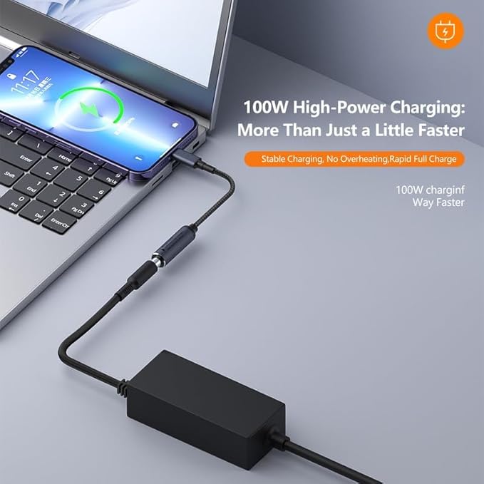 PD65W Lenovo thinkpad Square Mouth DC 11x4.5mm Adapter to USB-C Charging Cable Female to Type-C Charger Power Adapter Cable for Laptops,Mobile Phones,Tablets, Rechargeables,etc