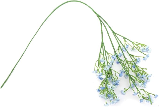 Babys Breath Artificial Flowers,30 Pcs Gypsophila Real Touch Flowers for Wedding Party Home Garden Decoration 16.6inch Blue