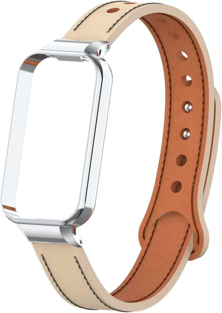 HOPMC Replacement Leather Band Wristband Accessories for Redmi SmartWatch 2 - Compatible with Metal Frame
