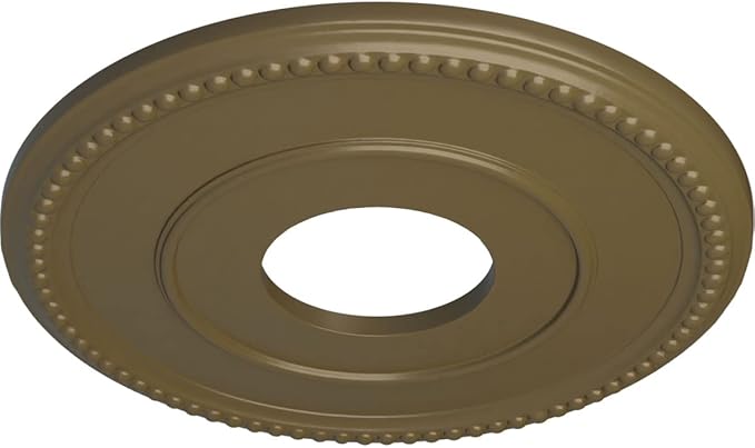 Ekena Millwork CM12BRMMF 12 1/2"OD X 3 7/8"ID X 3/4"P Bradford Ceiling Medallion Fits Canopies Up to 6 5/8", Mississippi Mud