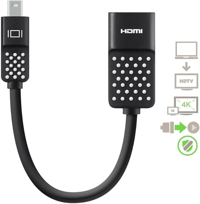 Belkin F2CD079BT Mini Displayport to Hdmi Adapter, 2 in, Black