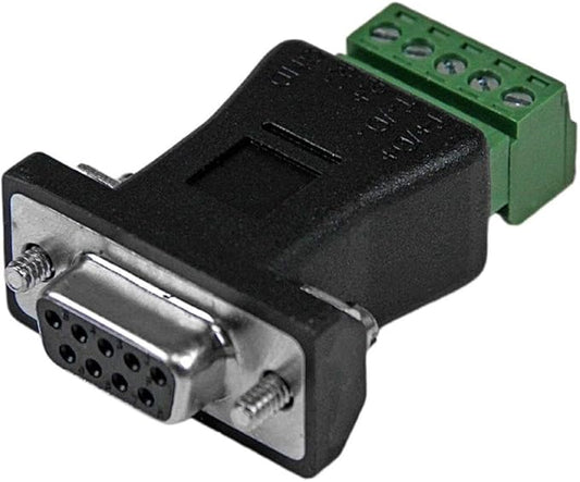 StarTech.com RS422 RS485 Serial DB9 to Terminal Block Adapter - Serial adapter - 5 pin terminal block to DB-9 (M) (black) , TAA (DB92422)
