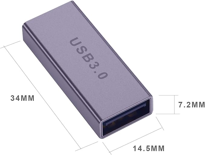 8Pack USB Female to Female Adapter for Connecting Two USB Male Ends Devices,Usba Extension Connector Compatible with MacBook Pro/Air, IPad Pro Google Pixel,Apple Etc.（Purple）